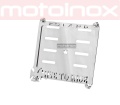 POLAND LIVE TO RIDE Polerowana ramka ze stali nierdzewnej do tablicy rejestracyjnej na motor MOTOINOX.PL