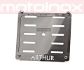 Nierdzewna ramka tablicy rejestracyjnej na motor POLAND ARTHUR - MOTOINOX.PL
