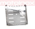 Ramka tablicy rejestracyjnej na motor ze stali nierdzewnej POLAND ARTHUR - MOTOINOX.PL