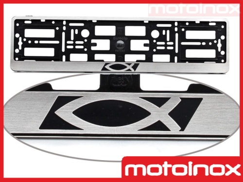 FISH Ramka na tablice rejestracyjną ze stali nierdzewnej - 8 lat gwarancji