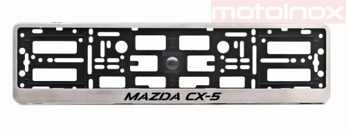 Ramka do tablic rejestracyjnych MAZDA CX-5 ze stali nierdzewnej + chrom