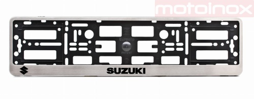 SUZUKI chromowana ramka ze stali nierdzewnej do tablic rejestracyjnych na samochód