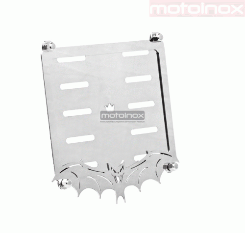 BAT SMILE 1.1 Nierdzewna ramka tablicy rejestracyjnej na motor PREMIUM