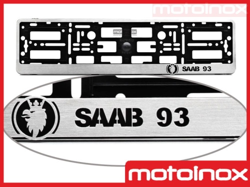 SAAB - ramki na tablice rejestracyjne - zamów swoją ramkę z własnym napisem i logiem - MOTOINOX.PL