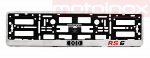 AUDI RS6 Ramka na tablice rejestracji ze stali nierdzewnej chromowana
