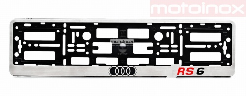 AUDI RS6 ramka do tablicy rejestracji chromowana ze stali nierdzewnej.jpg