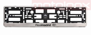 REAL MADRID  Ramka do tablic rejestracyjnych ze stali nierdzewnej i kwasoodpornej 