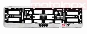 AUDI  S 3  Ramka pod tablice rejestracji ze stali nierdzewnej (duża zawartość chromu oraz niklu) PREMIUM