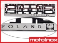 POLAND ramka i podkładka pod tablice rejestracyjne - zdjęcie 150 stopni - MOTOINOX.PL