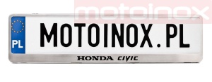 HONDA CIVIC Ramka na tablice rejestracyjne  ze stali nierdzewnej i kwasoodpornej