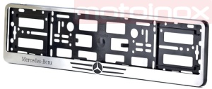  Ramki pod tablice rejestracyjne  Mercedes Benz z grillem ze stali nierdzewnej chromowana 