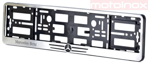 Mercedes ramka na tablice rejestracyjne pcv+stal nierdzewna - MOTOINOX