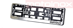 BURTON ramka pod tablice rejestracyjne ze stali nierdzewnej 