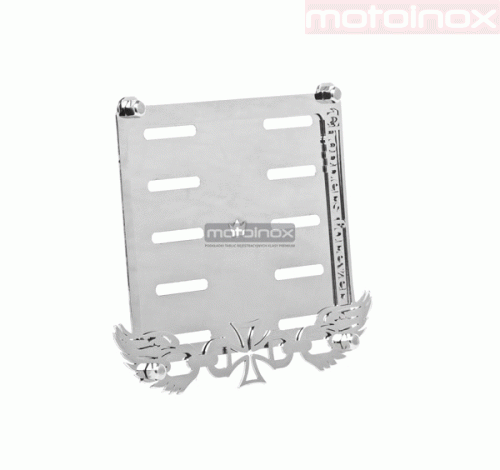 CHOPPER FOREVER 1.1 Nierdzewna ramka tablicy rejestracyjnej na motor PREMIUM
