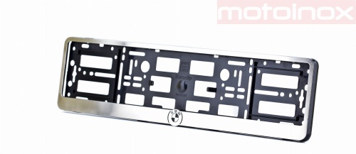 BMW ramka ze stali nierdzewnej do tablic rejestracyjnych szlifowana