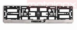 MAZDA 3 Car license plate frame in stainless steel 