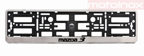 Mazda 3 ramka do tablic rejestracyjnych ze stali nierdzewnej i kwasoodpornej