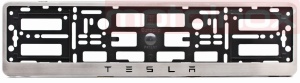 TESLA Ramka pod tablice rejestracyjne ze stali nierdzewnej i chromu
