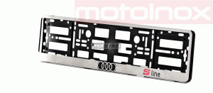 AUDI S line Ramka pod tablice rejestracji ze stali nierdzewnej (duża zawartość chromu oraz niklu) PREMIUM