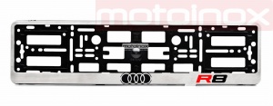 AUDI R8 Ramka do tablic rejestracji ze stali nierdzewnej chromowana 