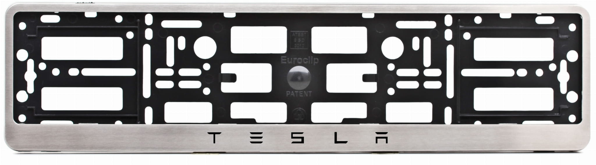 TESLA - ramka do tablicy rejestracyjnej ze stali nierdzewnej